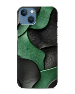 Чехол для iPhone 13 Mini с картинкой «Зеленые кожаные волны»