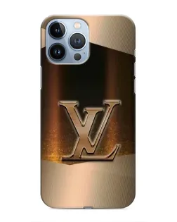 Чехол для iPhone 13 Pro Max с картинкой «LV — золотое сияние»