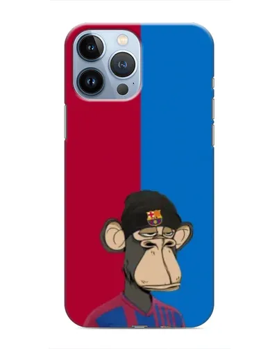 Чехол для iPhone 13 Pro Max с картинкой «Bored Ape — фанат Барсы»