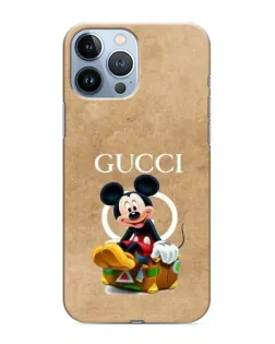 Чохол для iPhone 13 Pro Max з картинкою «Міккі Маус Gucci — крафт»