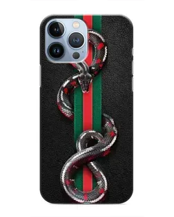 Чохол для iPhone 13 Pro Max з картинкою «Gucci — змія на смузі»