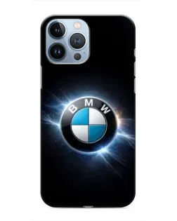 Чехол для iPhone 13 Pro Max с картинкой «BMW — неоновое сияние»