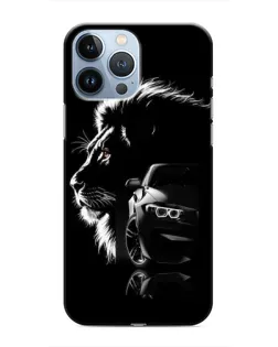 Чехол для iPhone 13 Pro Max с картинкой «BMW и лев»