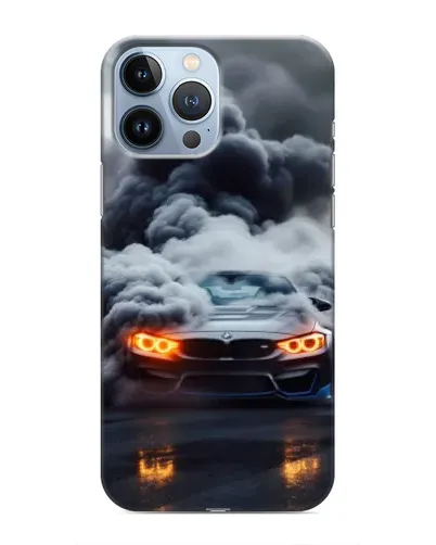 Чехол для iPhone 13 Pro Max с картинкой «BMW в дыму»