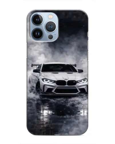 Чехол для iPhone 13 Pro Max с картинкой «BMW сквозь туман»