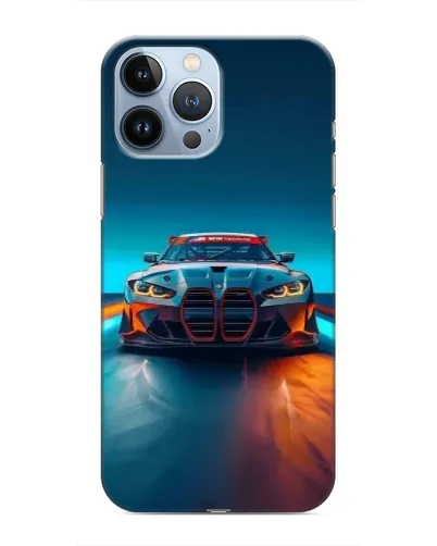 Чехол для iPhone 13 Pro Max с картинкой «BMW — огни неона» Чехол для iPhone 13 Pro Max с картинкой «BMW — огни неона»