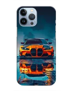 Чехол для iPhone 13 Pro Max с картинкой «BMW — золотая эмблема»