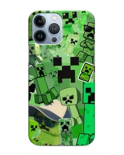 Чехол для iPhone 13 Pro Max с картинкой «Криперы Minecraft»