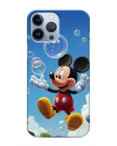 Чехол для iPhone 13 Pro Max с картинкой «Mickey и мыльные пузыри»