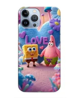Чохол для iPhone 13 Pro Max з картинкою «Губка Боб Патрік»