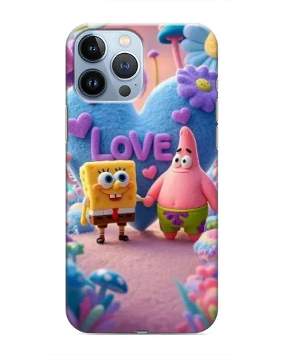 Чохол для iPhone 13 Pro Max з картинкою «Губка Боб Патрік»