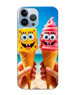 Чохол для iPhone 13 Pro Max з картинкою «Спанч Боб морозиво»