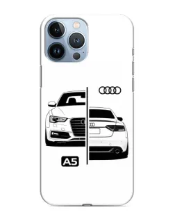 Чехол для iPhone 13 Pro Max с картинкой «Audi — контрастный дизайн»