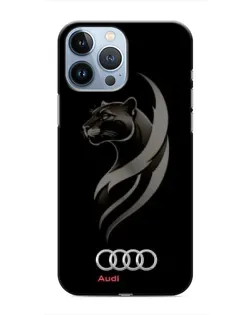 Чехол для iPhone 13 Pro Max с картинкой «Графика — пантера и Audi»