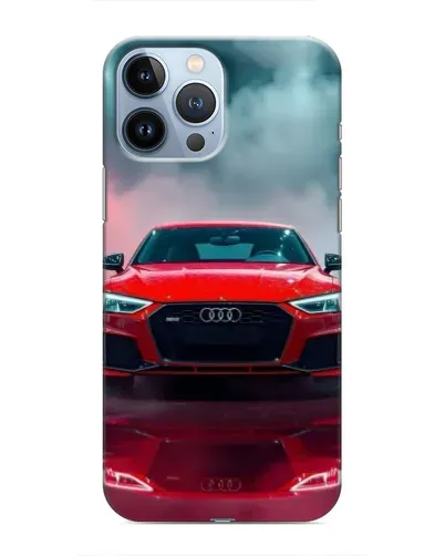 Чехол для iPhone 13 Pro Max с картинкой «Audi RS — красный стиль»