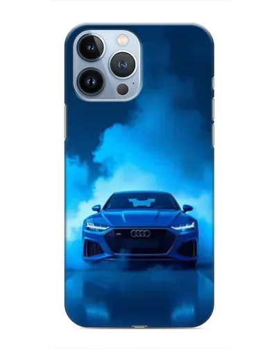 Чехол для iPhone 13 Pro Max с картинкой «Audi — голубая энергия»