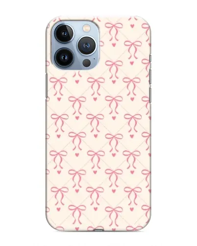 Чехол для iPhone 13 Pro Max с картинкой «Розовые бантики Coquette»
