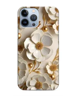 Чехол для iPhone 13 Pro Max с картинкой «Белие бумажние  цвети»