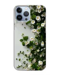 Чехол для iPhone 13 Pro Max с картинкой «Ветка мелких белых цветов»