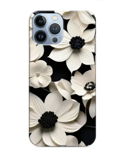 Чехол для iPhone 13 Pro Max с картинкой «Объемные белые цветы» Чехол для iPhone 13 Pro Max с картинкой «Объемные белые цветы»