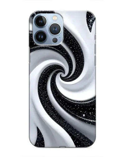 Чехол для iPhone 13 Pro Max с картинкой «Черно-белая спираль»