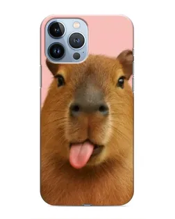 Чехол для iPhone 13 Pro Max с картинкой «Капибара с языком» Чехол для iPhone 13 Pro Max с картинкой «Капибара с языком»