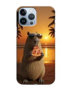 Чехол для iPhone 13 Pro Max с картинкой «Капибара с пиццей» Чехол для iPhone 13 Pro Max с картинкой «Капибара с пиццей»