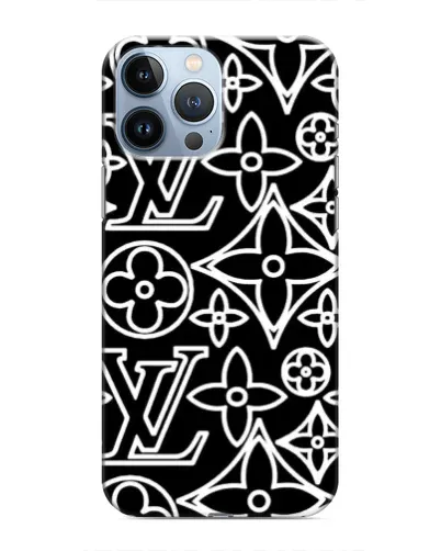 Чохол для iPhone 13 Pro з картинкою «Чорно-білий візерунок LV» Чохол для iPhone 13 Pro з картинкою «Чорно-білий візерунок LV»