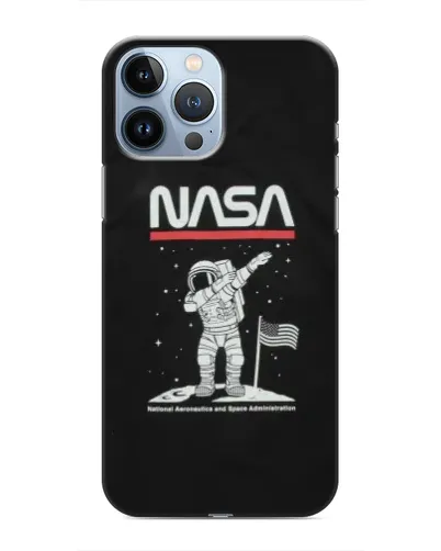 Чохол для iPhone 13 Pro з картинкою «NASA — крокуємо по Місяцю»