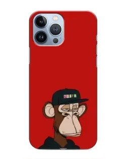 Чохол для iPhone 13 Pro з картинкою «Bored Ape — червоний фон» Чохол для iPhone 13 Pro з картинкою «Bored Ape — червоний фон»