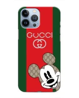 Чохол для iPhone 13 Pro з картинкою «Gucci — смуги та Міккі»
