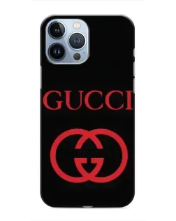 Чохол для iPhone 13 Pro з картинкою «Gucci — червоний логотип»