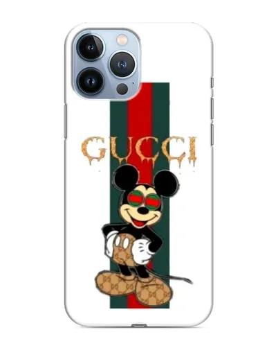 Чохол для iPhone 13 Pro з картинкою «Міккі Маус Gucci — смуги» Чохол для iPhone 13 Pro з картинкою «Міккі Маус Gucci — смуги»