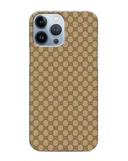 Чохол для iPhone 13 Pro з картинкою «Gucci — класичний беж»