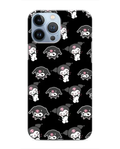 Чохол для iPhone 13 Pro з картинкою «Чорний паттерн Kuromi»