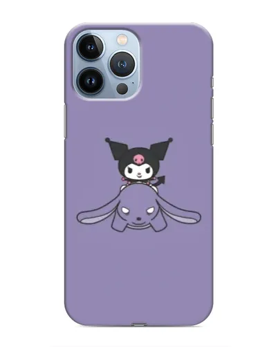 Чохол для iPhone 13 Pro з картинкою «Kuromi на ліловому фоні»