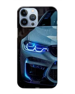 Чохол для iPhone 13 Pro з картинкою «Погляд BMW з синіми фарами» Чохол для iPhone 13 Pro з картинкою «Погляд BMW з синіми фарами»