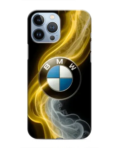 Чехол для iPhone 13 Pro с картинкой «Золотистый дым BMW»