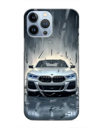 Чехол для iPhone 13 Pro с картинкой «BMW в свете фар»