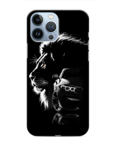 Чехол для iPhone 13 Pro с картинкой «BMW и лев»