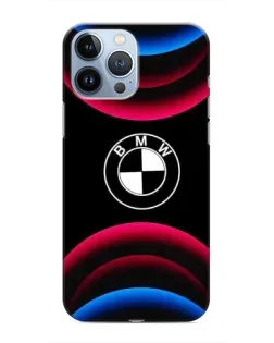 Чохол для iPhone 13 Pro з картинкою «Логотип BMW та неонові дуги»