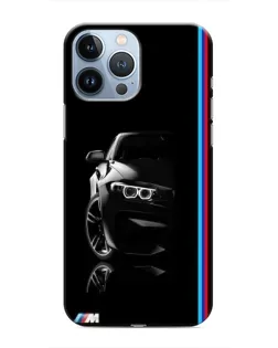 Чохол для iPhone 13 Pro з картинкою «Силует BMW в темряві»