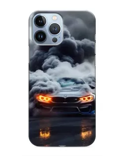 Чохол для iPhone 13 Pro з картинкою «BMW у диму»