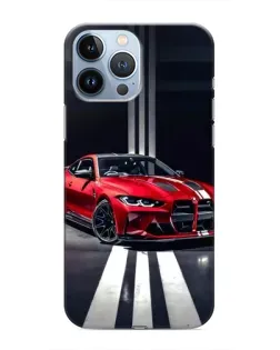 Чохол для iPhone 13 Pro з картинкою «Червона BMW на дорозі»