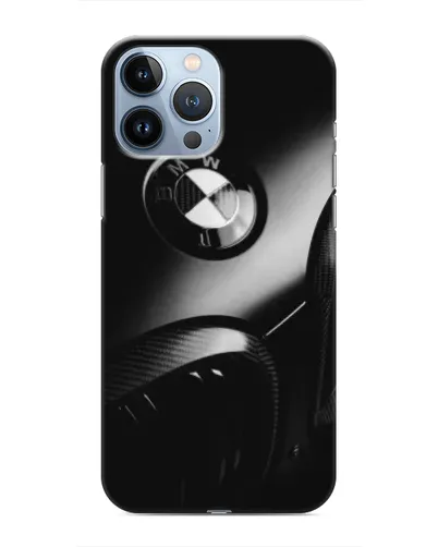 Чехол для iPhone 13 Pro с картинкой «Эмблема BMW — макро»