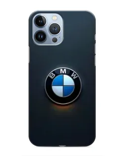 Чохол для iPhone 13 Pro з картинкою «Логотип BMW — мінімалізм»