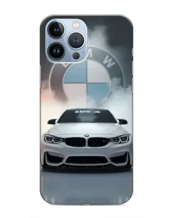 Чохол для iPhone 13 Pro з картинкою «BMW в білому диму»