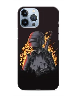 Чохол для iPhone 13 Pro з картинкою «PUBG — вогняний силует» Чохол для iPhone 13 Pro з картинкою «PUBG — вогняний силует»