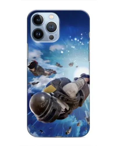 Чохол для iPhone 13 Pro з картинкою «Десант PUBG — стрибок»