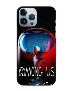Чохол для iPhone 13 Pro з картинкою «Червоний імпостер — макро»
